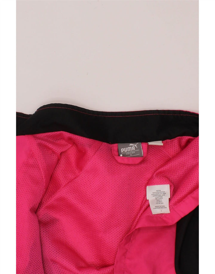 PUMA Girls Rain Jacket 3-4 Years Pink Colourblock Polyester