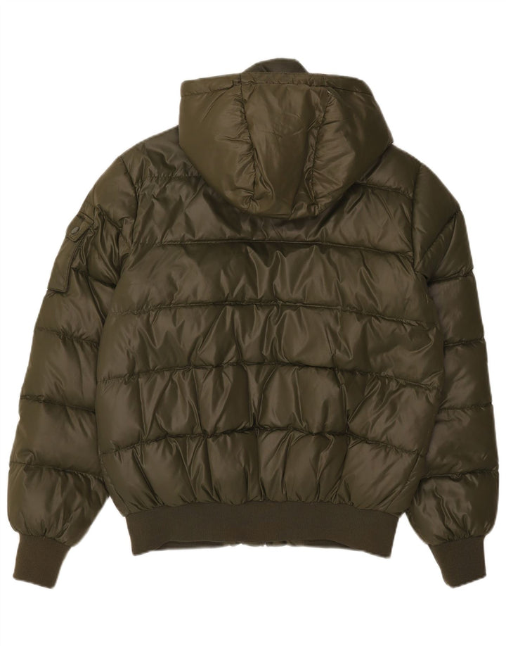 Męska wyściełana kurtka z kapturem North Sails UK 38, średni nylon khaki
