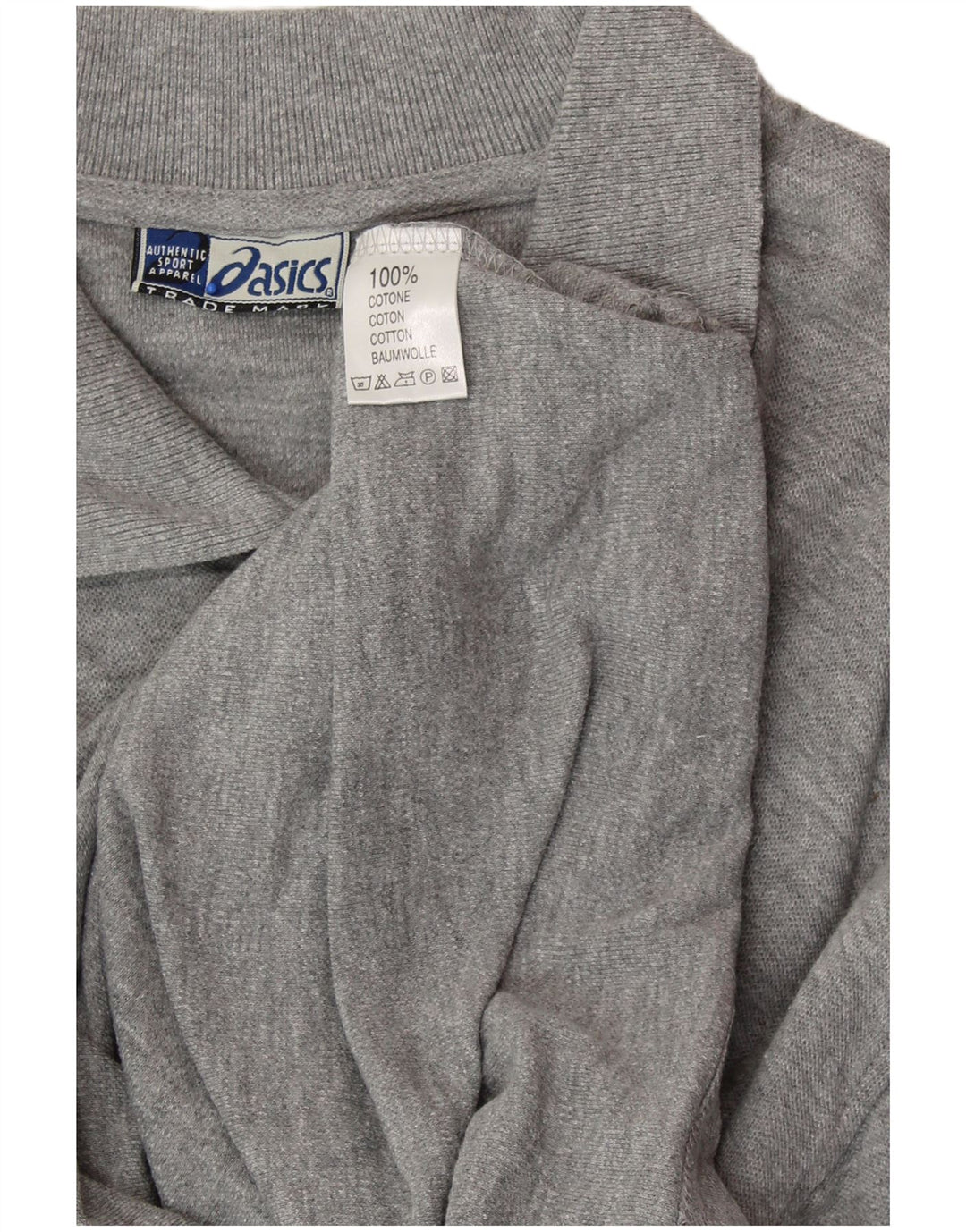 Męska koszulka polo ASICS, duża, szara, bawełniana w plamki