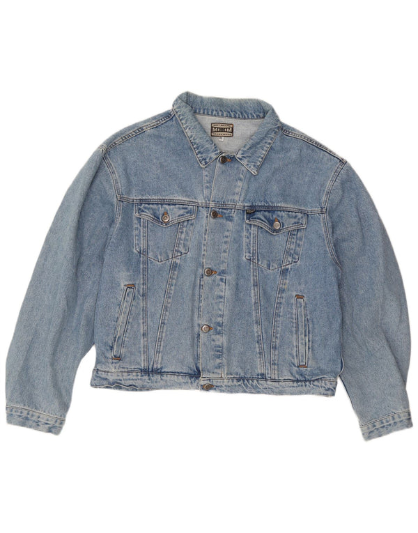 Vintage damska kurtka dżinsowa UK 20 2XL niebieska bawełna