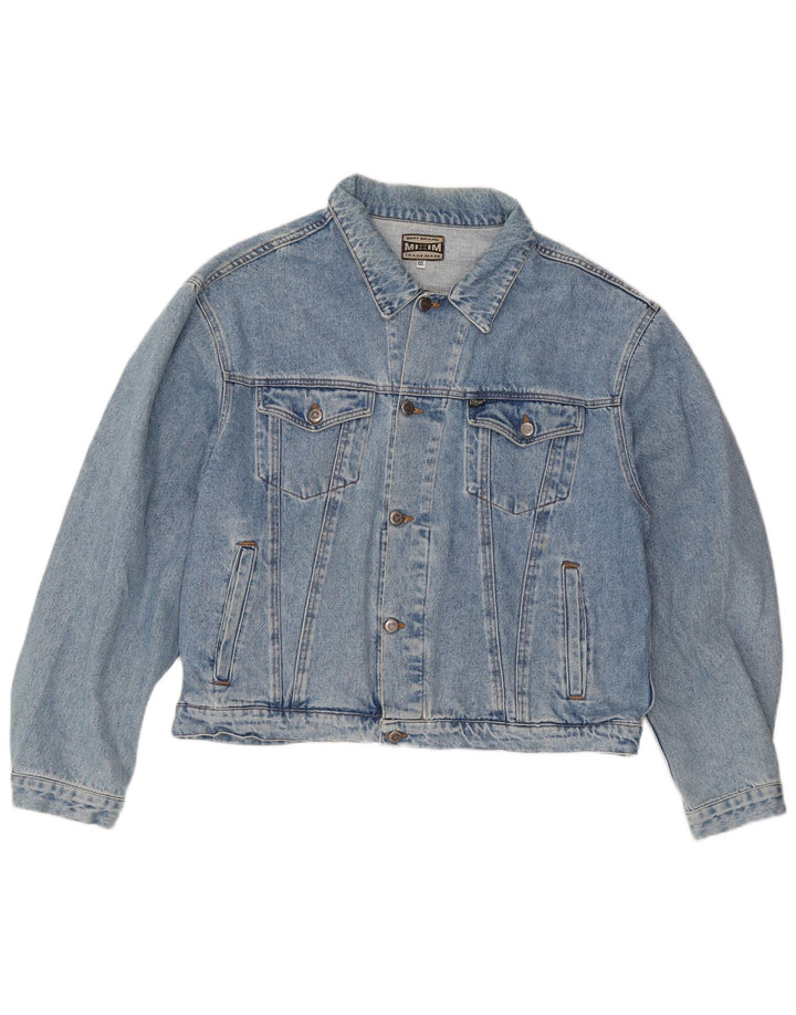 Vintage damska kurtka dżinsowa UK 20 2XL niebieska bawełna