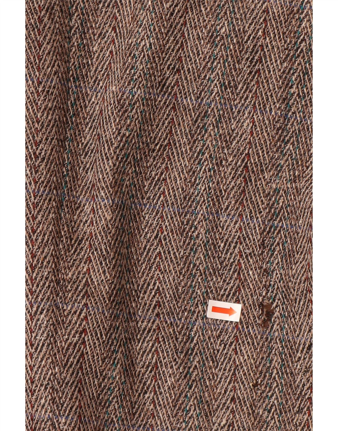 JAEGER Womens 1 Button Blazer Jacket UK 6 XS Brown Herringbone Wool