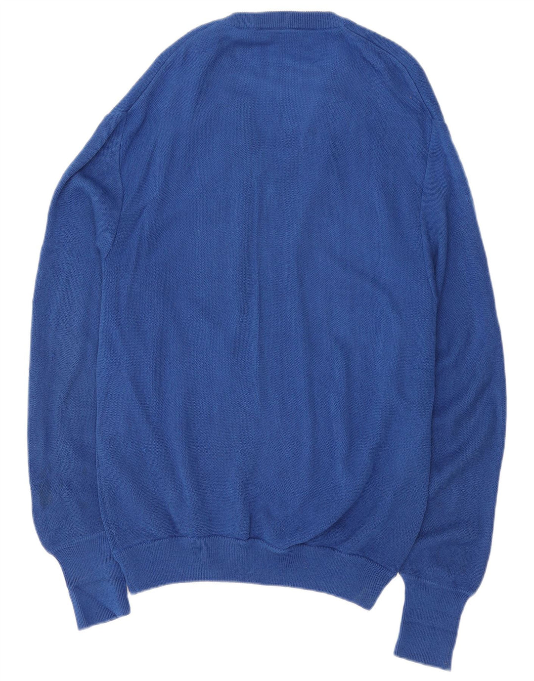 Lacoste Męski sweter z dekoltem w kształcie litery V, średnioniebieski, akrylowy