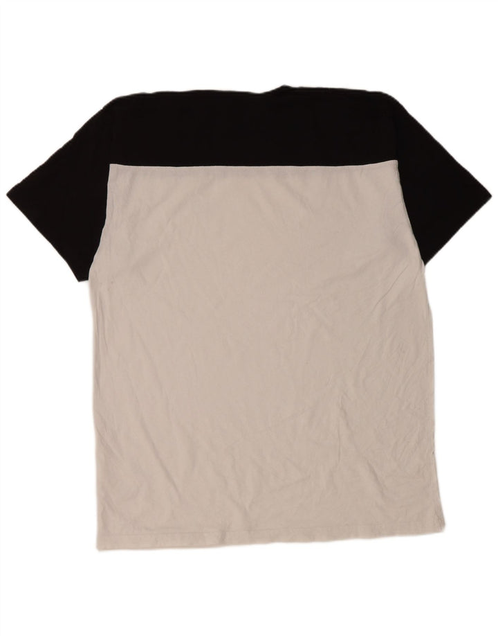 T-shirt męski Vans, duży, biały, bawełniany w bloki kolorów
