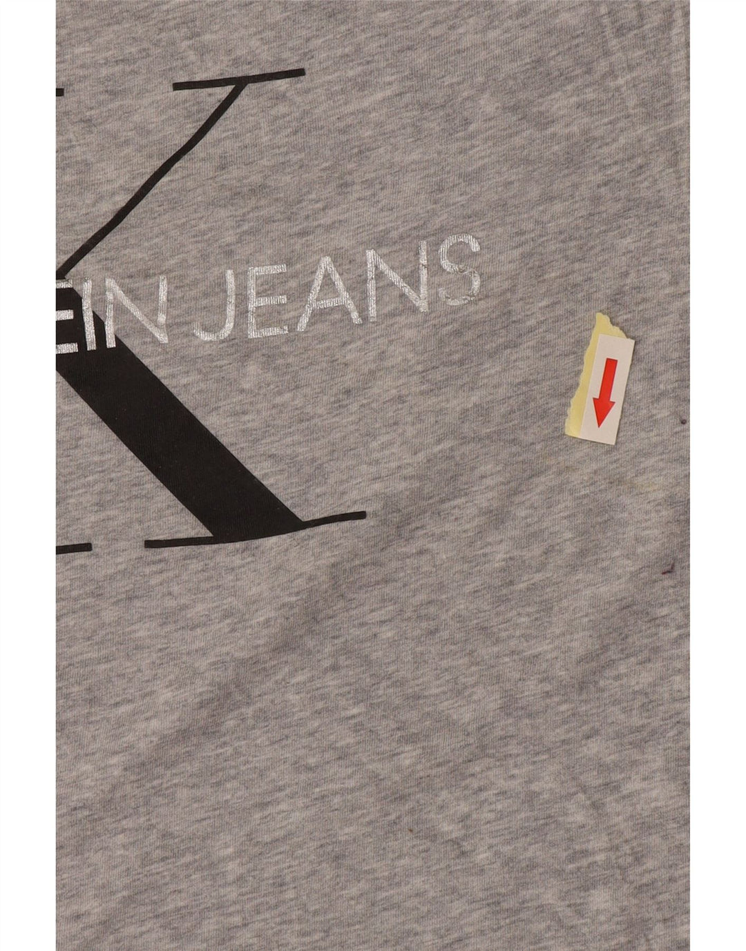 Damska koszulka z grafiką Calvin Klein Top UK 18 XL, szara bawełna