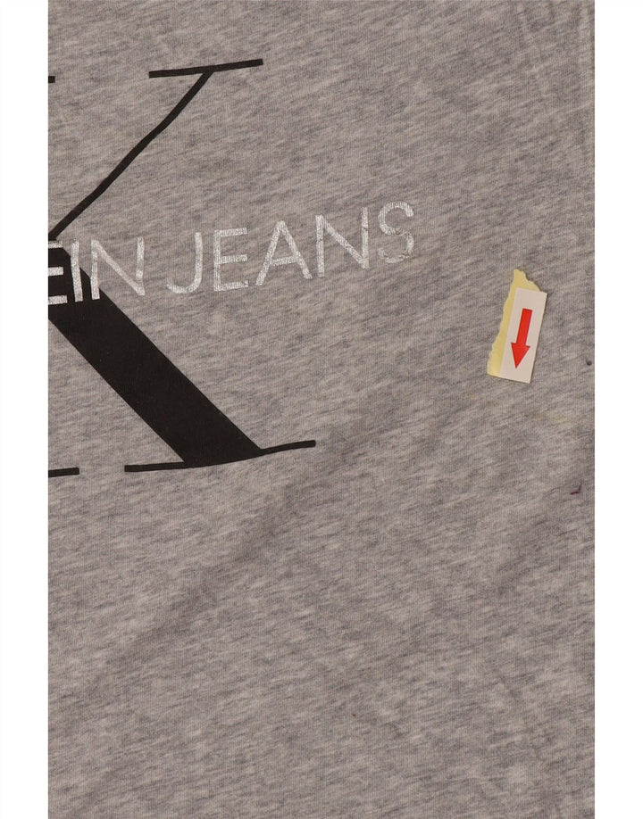 Damska koszulka z grafiką Calvin Klein Top UK 18 XL, szara bawełna