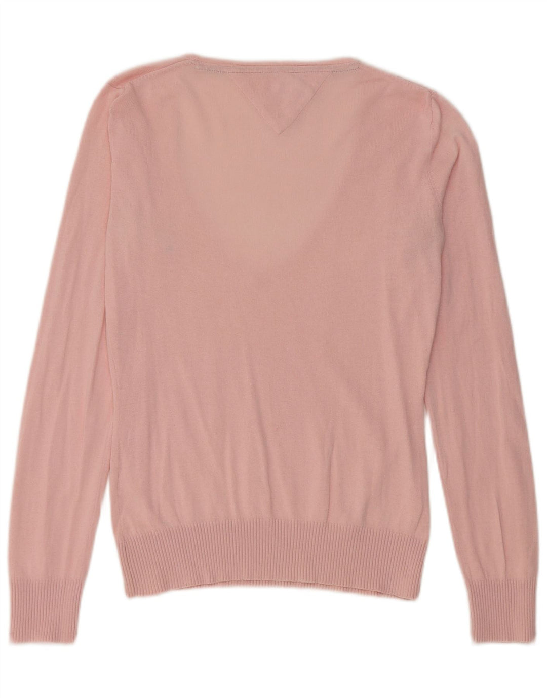 Sweter damski Tommy Hilfiger z dekoltem w kształcie litery V, UK 12, średni róż