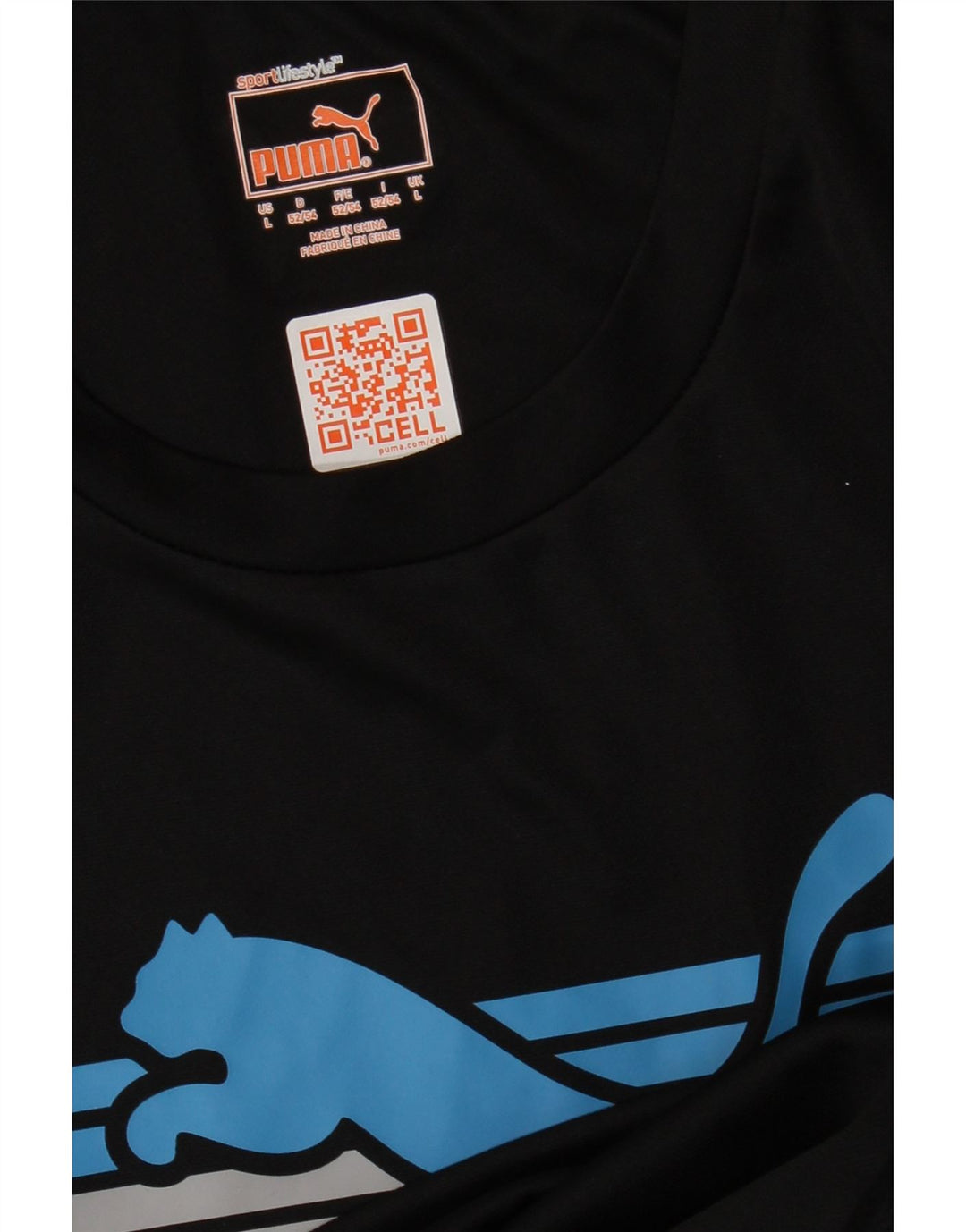 PUMA Mens Graphic T-Shirt Top Large Black Vintage Puma and Second-Hand Puma from Messina Hembry 