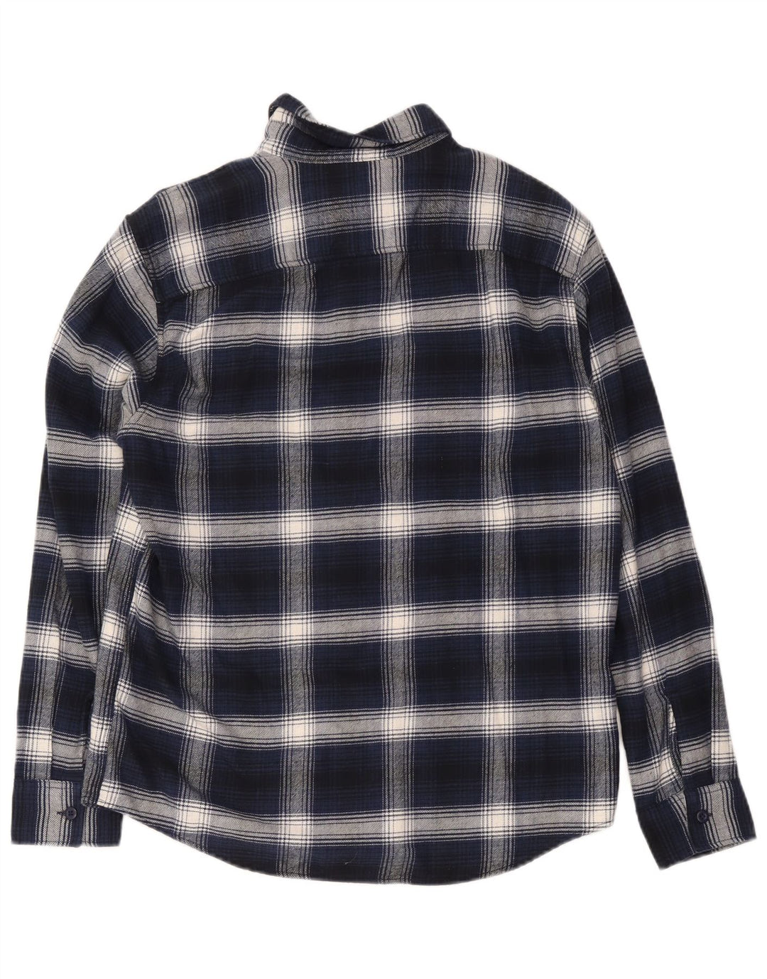 Koszula flanelowa męska American Eagle, bawełniana, w średnią granatową kratkę