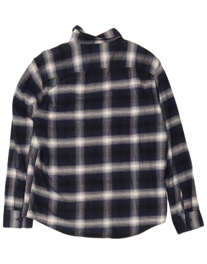 Koszula flanelowa męska American Eagle, bawełniana, w średnią granatową kratkę