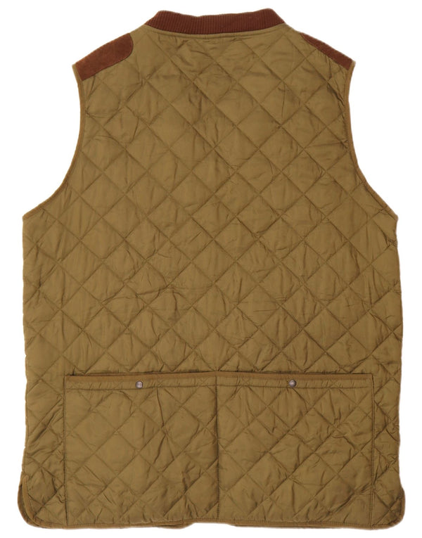 Męska pikowana kamizelka Barbour UK 42 XL Khaki, poliamid z blokami kolorów