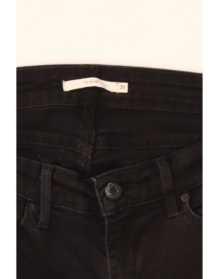 Damskie jeansy Levi's 712 Slim W31 L30 Czarna bawełna