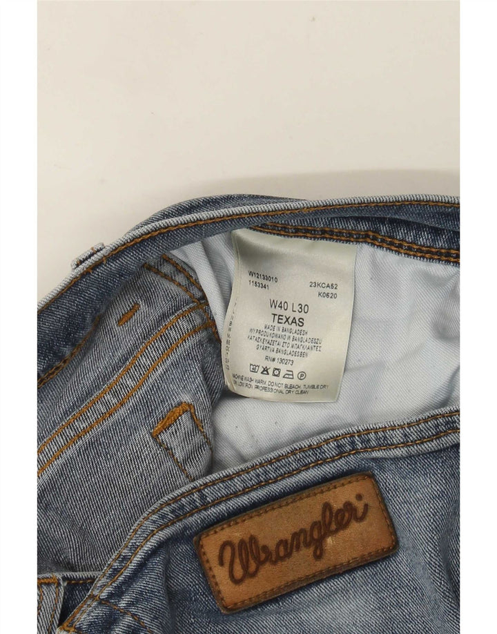 Męskie jeansy Wrangler Texas Straight W40 L30 Niebieskie bawełniane