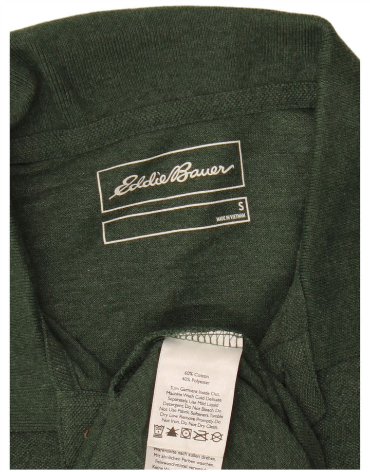 Męska koszulka polo EDDIE BAUER, mała, zielona, bawełniana