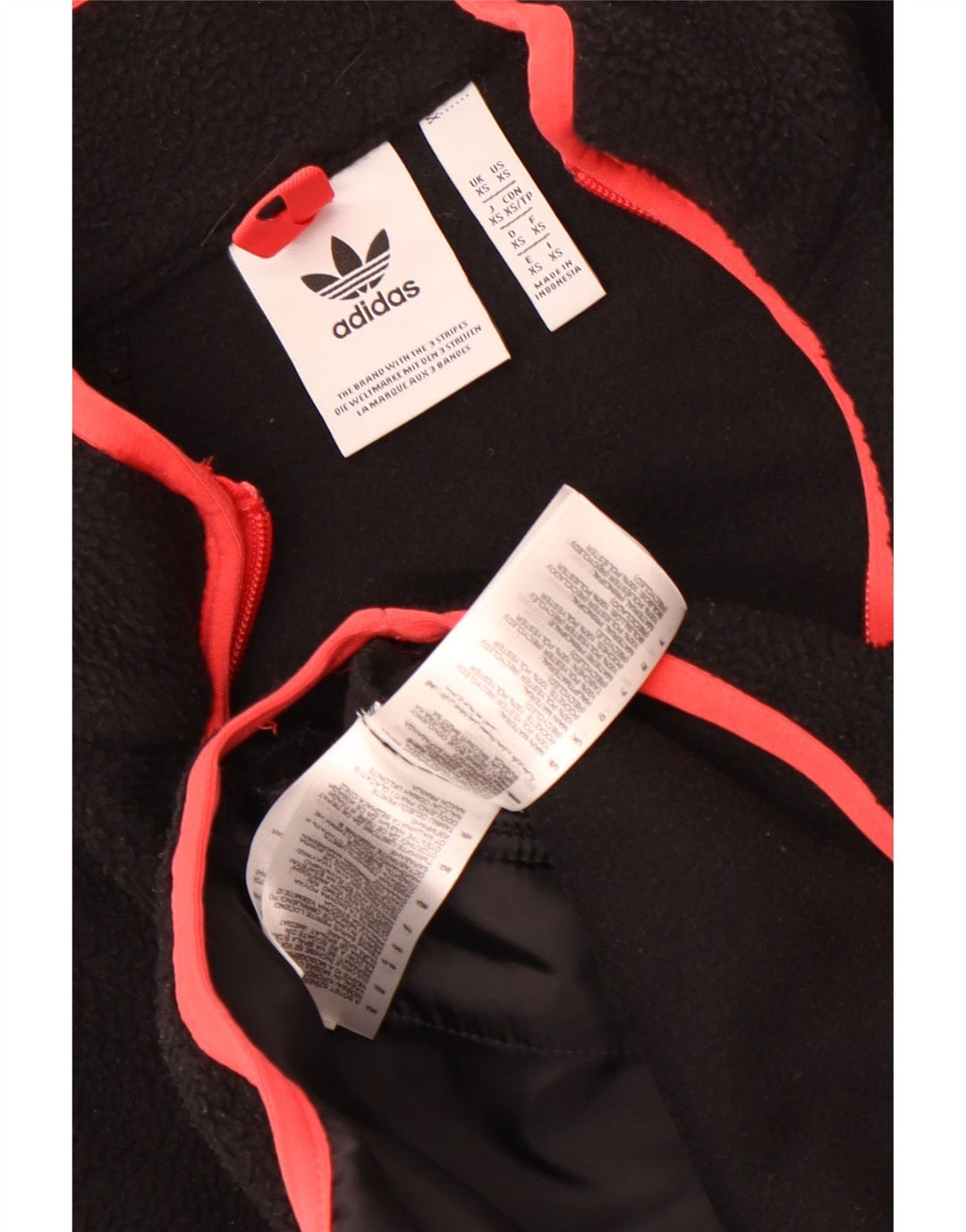 Damska kurtka polarowa Adidas Oversized UK 6 XS, czarna, poliestrowa