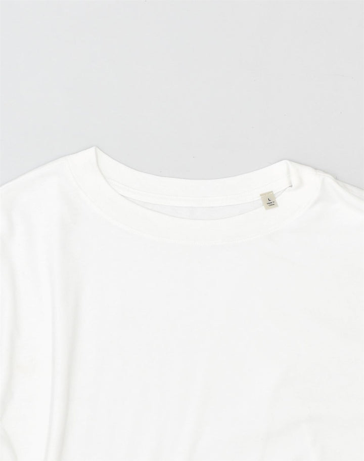 ESSENTIALS Mens T-Shirt Large White Cotton | Vintage Essentials | Thrift | Second-Hand Essentials | Used Clothing | Messina Hembry 