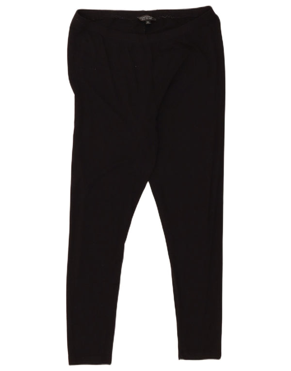 Damskie legginsy Crop Topshop UK 16, duże, czarne, wiskozowe