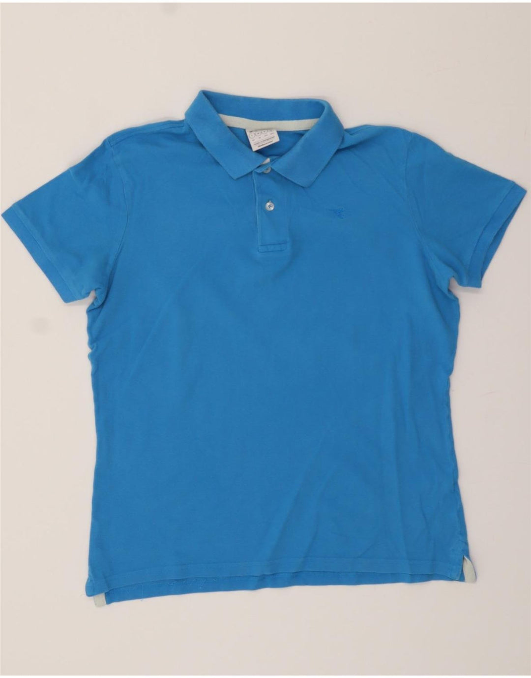 DIADORA Mens Polo Shirt Medium Blue Cotton Vintage Diadora and Second-Hand Diadora from Messina Hembry 