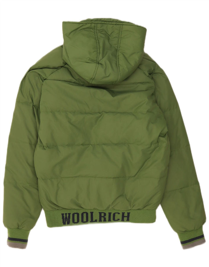 Chłopięca ocieplana kurtka z kapturem Woolrich 13-14 lat, zielona