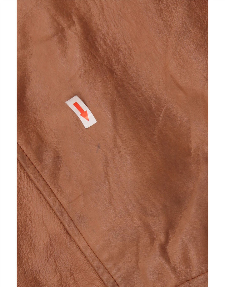 Vintage damska kurtka oversize Shearling UK 16, duża brązowa