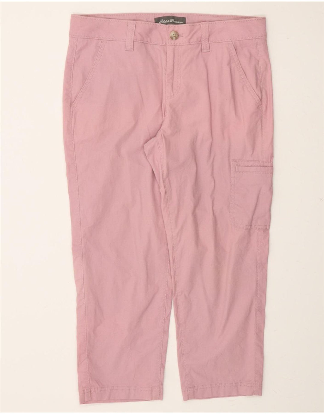 EDDIE BAUER Womens Cargo Capri Trousers US 6 Medium W32 L23 Pink Cotton Vintage Eddie Bauer and Second-Hand Eddie Bauer from Messina Hembry 