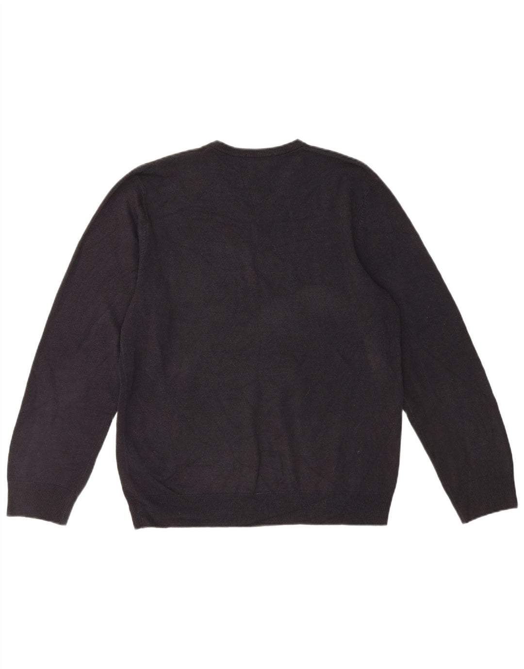 Męski sweter Marks & Spencer Blue Harbor z dekoltem w kształcie litery V, duży, czarny, akrylowy