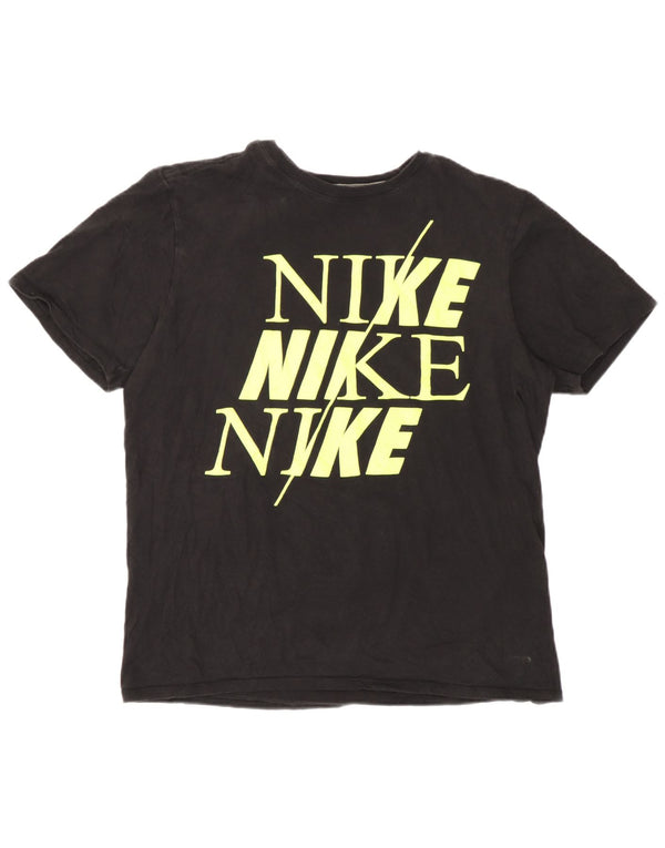 Damski T-shirt Nike Athletic Cut Graphic Top UK 14 Średni Czarny