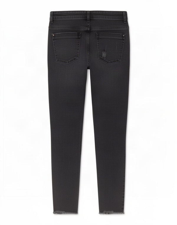 Zara Damskie Z1975 Crop Distressed Skinny Jeans EU 38 Small W28 L26 Czarne