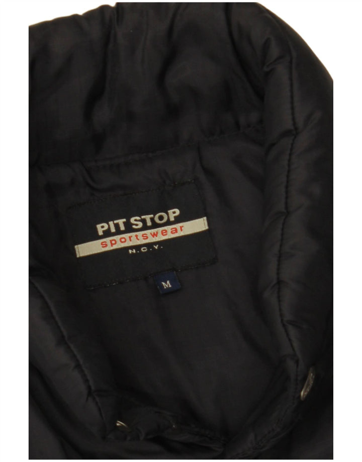 PIT STOP Mens Padded Gilet UK 38 Medium Black