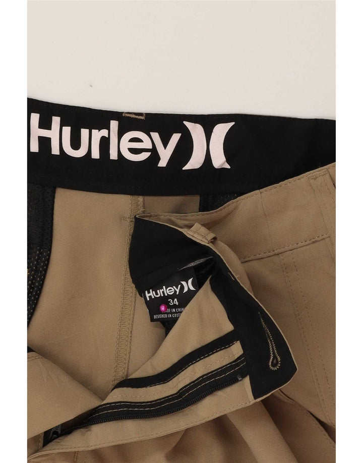 Męskie spodenki chino Hurley W34, duży, khaki, poliester