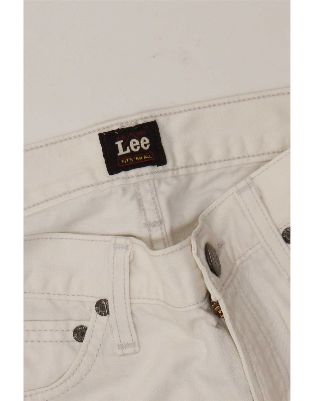 Damskie spodnie Lee Bootcut W28 L28 białe