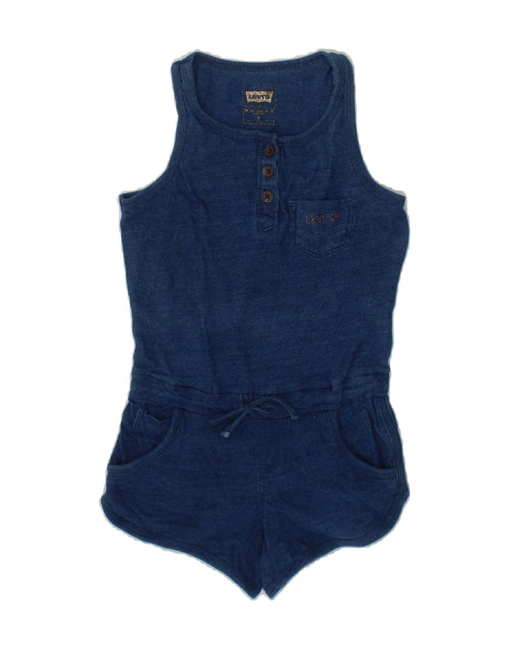 LEVI'S Girls Sleeveless Playsuit 3-4 Years Navy Blue Cotton Vintage Levi's and Second-Hand Levi's from Messina Hembry 