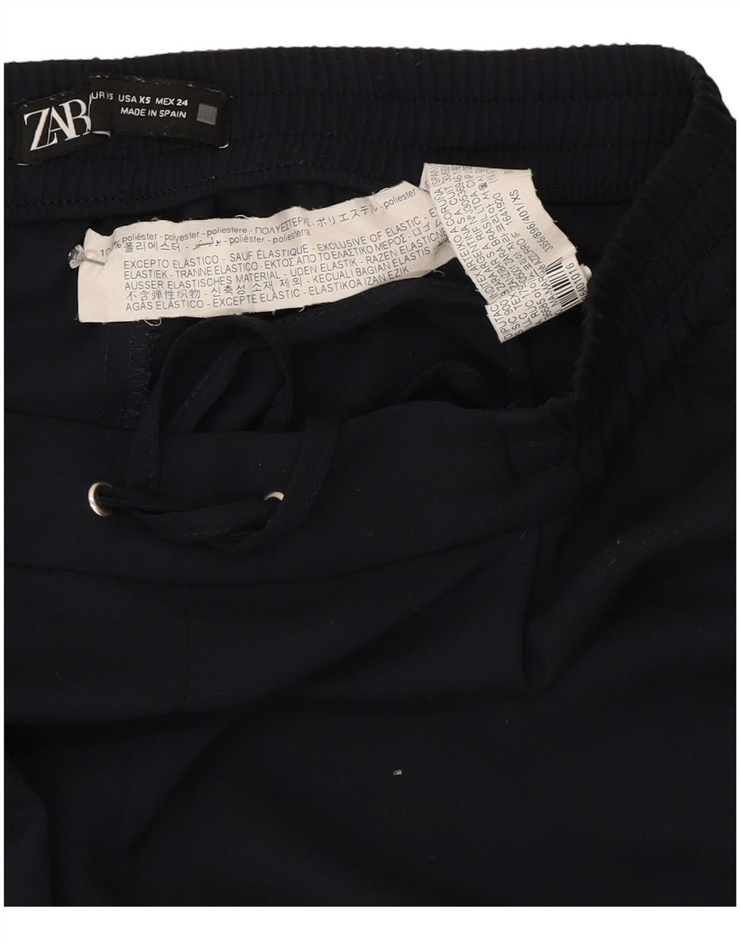 Damskie spodnie dresowe Zara UK 6 XS Granatowe, poliestrowe