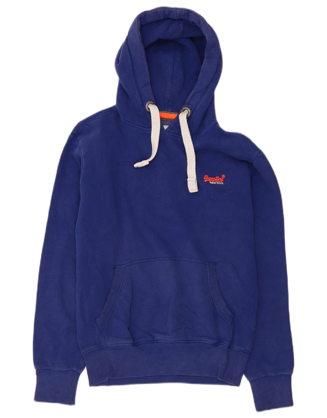 Męski sweter z kapturem Superdry, mały, niebieski, bawełniany