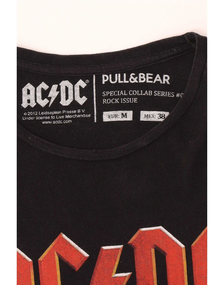 Męski T-shirt z grafiką Pull & Bear, średni czarny