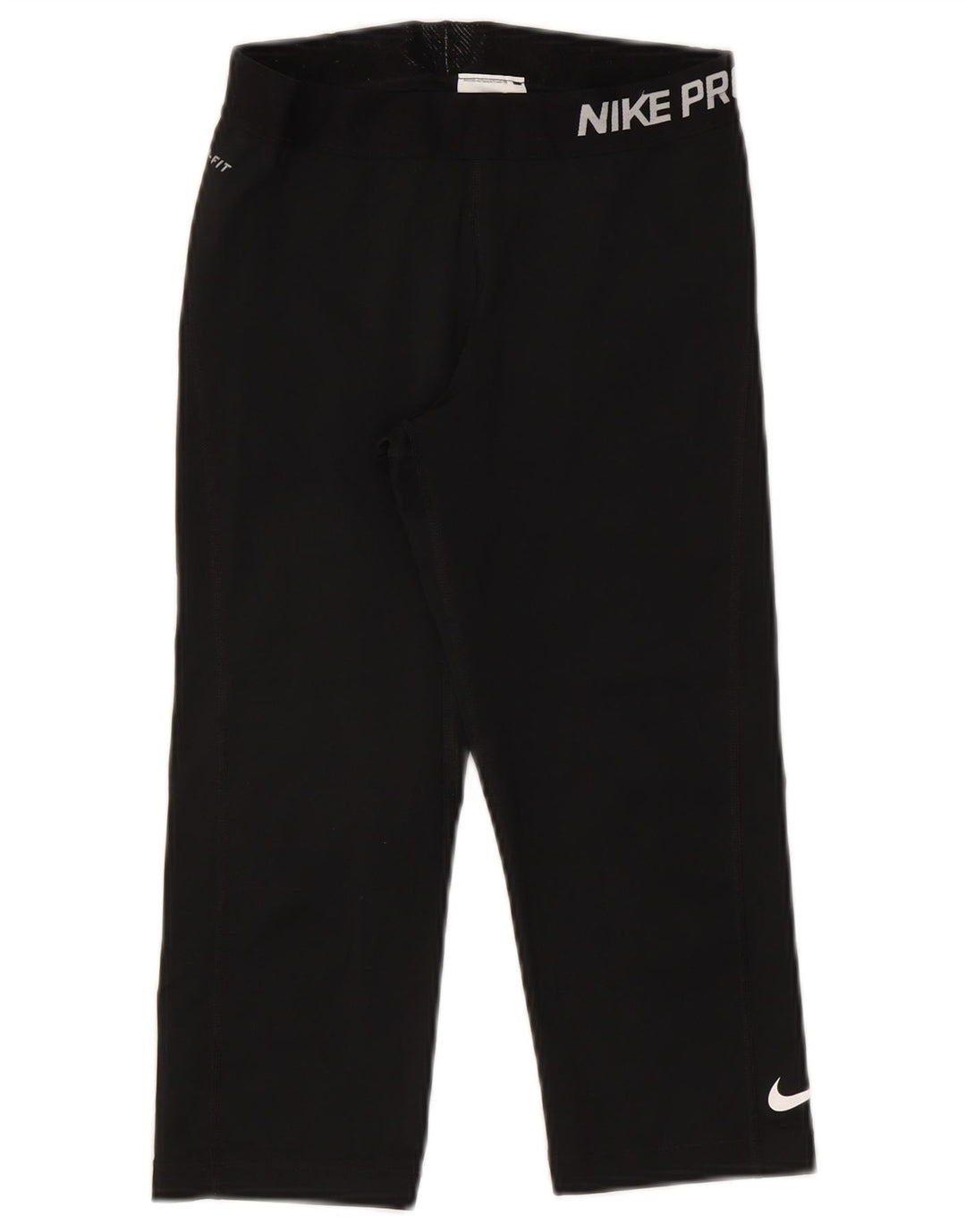 Damskie legginsy Nike Dri Fit Graphic Capri UK 12, średni czarny poliester