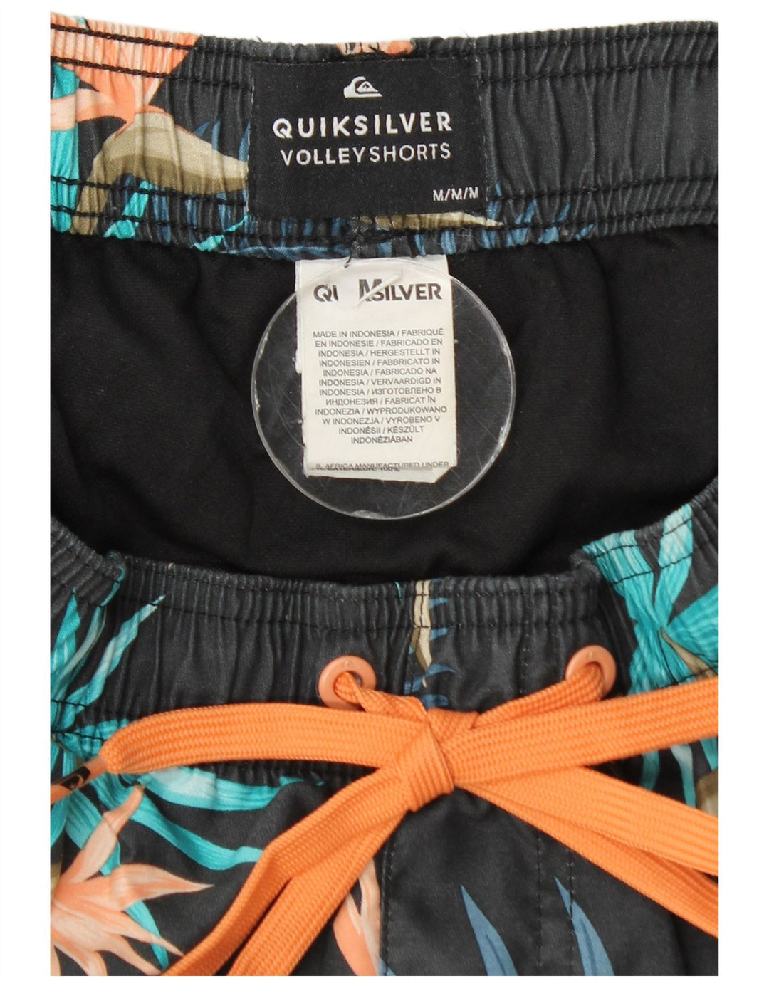 Męskie spodenki kąpielowe Quiksilver, średni granatowy, kwiatowy poliester