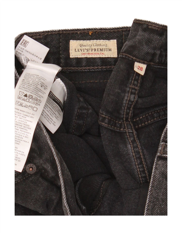 Damskie spodenki jeansowe Levi's W28 Średnia czarna bawełna