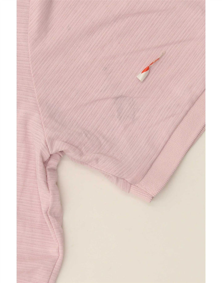 Męska koszulka polo Calvin Klein, poliester w średnie różowe prążki