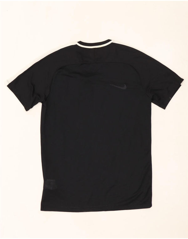 Męski T-shirt Nike Dri Fit Top, średni czarny poliester z blokami kolorów