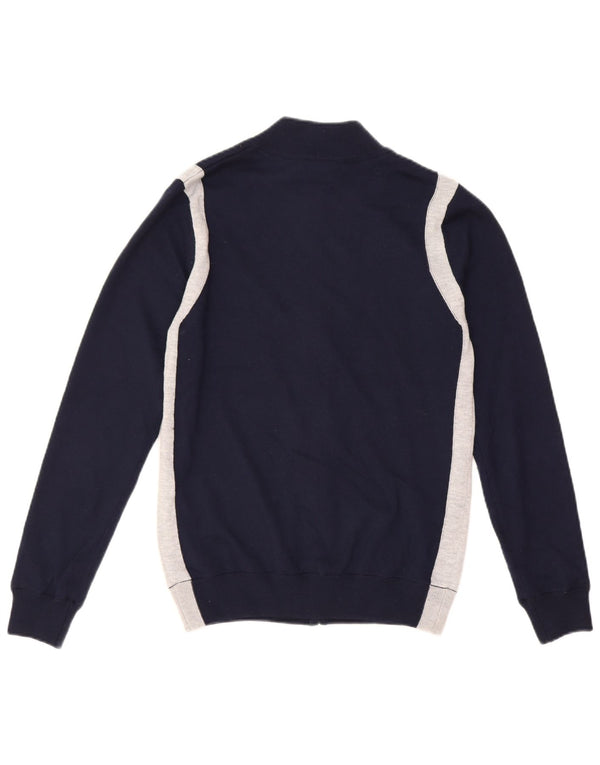 Damski sweter rozpinany Calvin Klein UK 10, mały, granatowy, z blokami kolorów