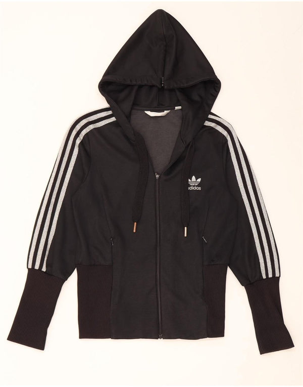 Damski sweter z kapturem i zamkiem Adidas UK 18 XL Czarny poliester