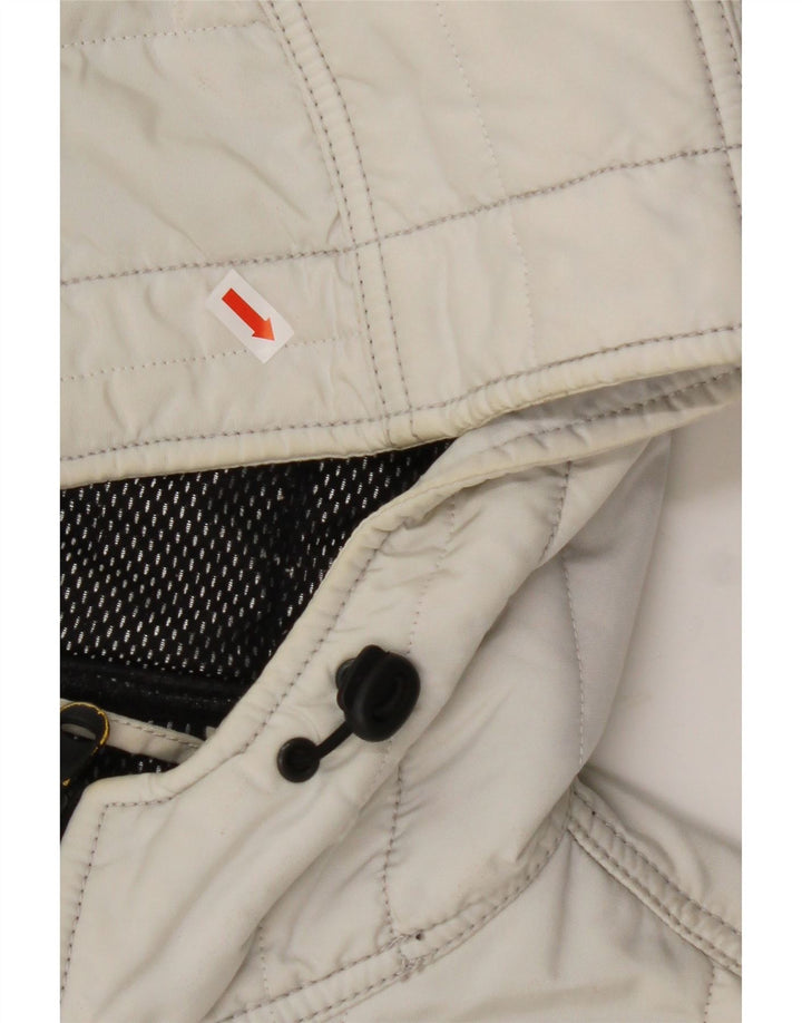 REFRIGIWEAR Damska kurtka bomberka z kapturem UK 14 Średni biały poliamid