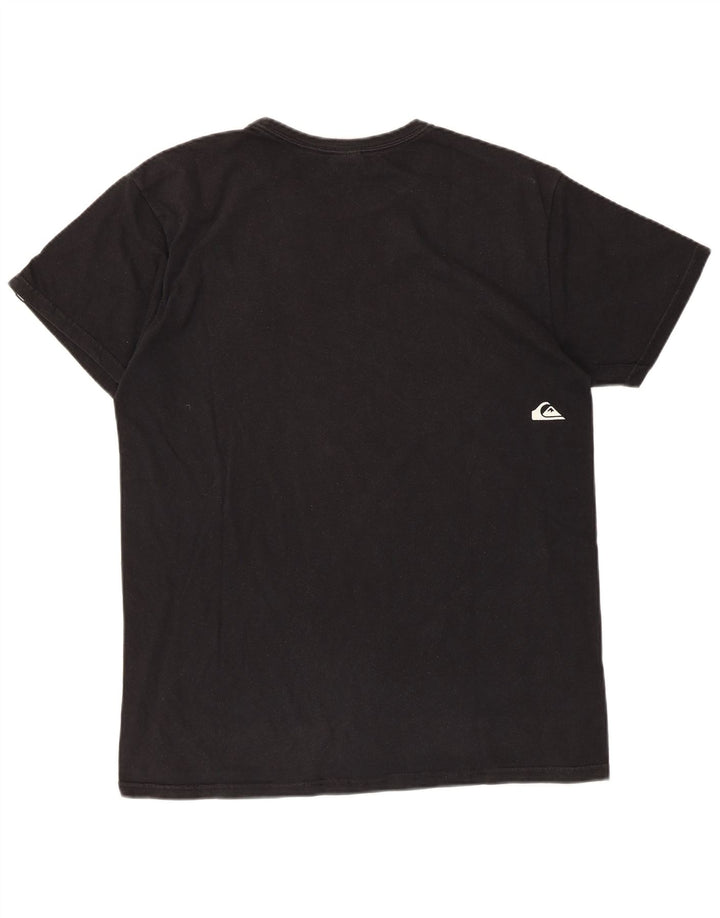 Męska koszulka z grafiką Quiksilver, średnia, czarna bawełna
