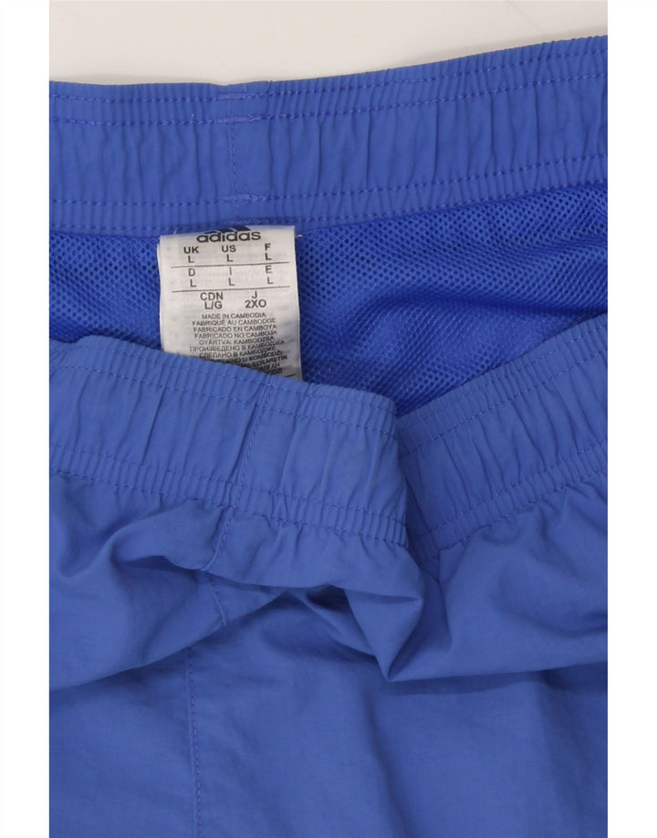ADIDAS Mens Sport Shorts Large  Blue Polyester Vintage Adidas and Second-Hand Adidas from Messina Hembry 