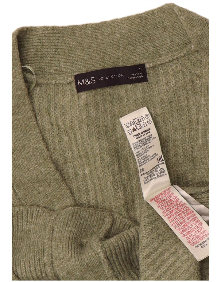 MARKS & SPENCER Damski sweter oversize UK 10 Small Green
