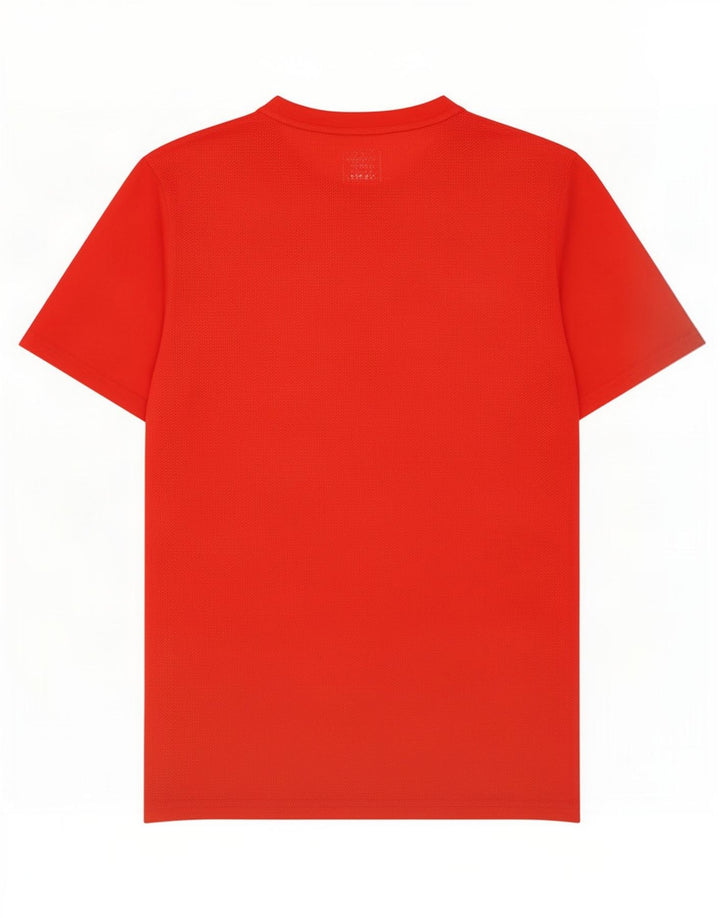 Męski T-shirt Puma Top, duży, czerwony, poliester z blokami kolorów