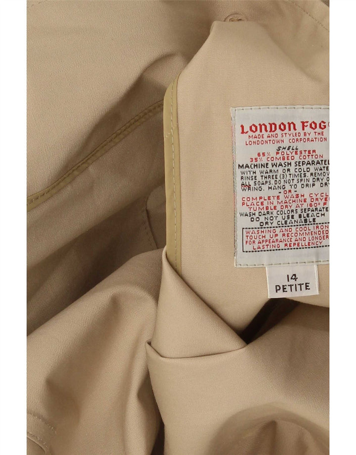 Płaszcz damski London Fog US 14 XL, brązowy poliester