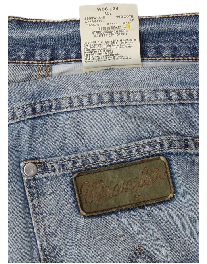 Męskie proste dżinsy Wrangler W36 L31 Niebieskie bawełniane