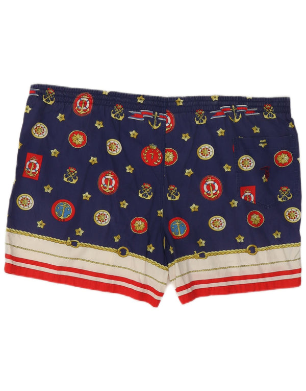 Męskie spodenki kąpielowe Trussardi IT 54 XL, granatowe, bawełniane